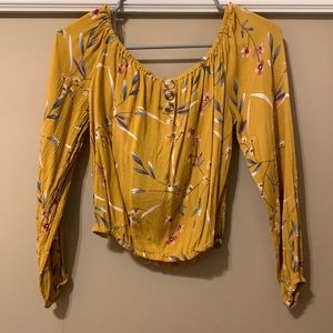 Womens Off The Shoulder Floral Shirt (LA Gypsy)